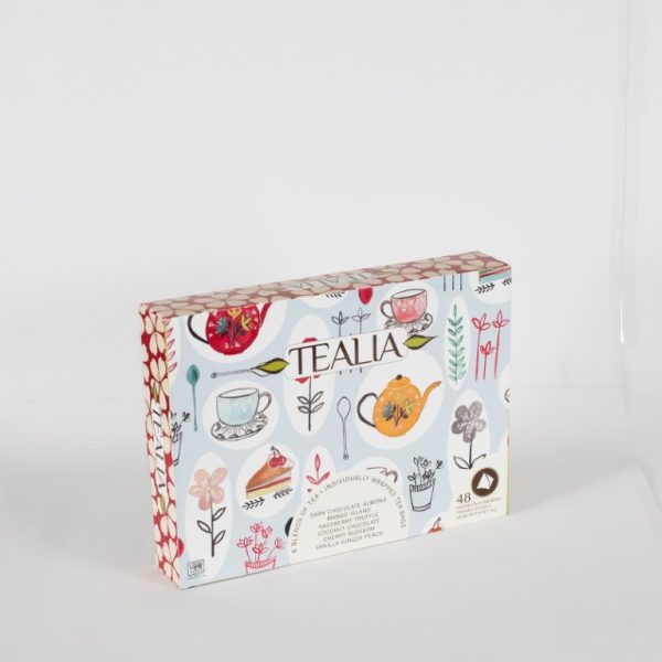 TEALIA -  6 VARIETY  DESSERT TEA GIFT BOX ( 2g x 6 X 8 EPTB) X4