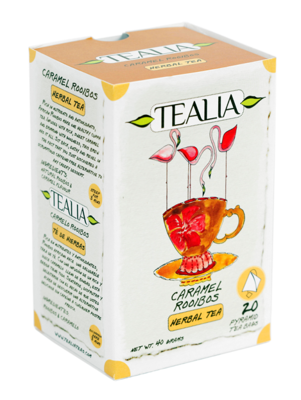 Tealia - Pyramid Tea bags - CARAMEL ROOIBOS