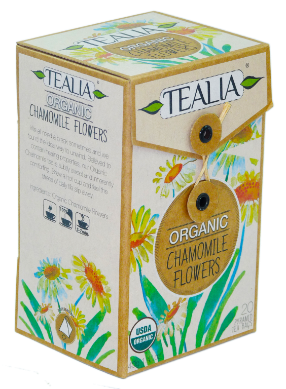 Tealia Organic Chamomile Flowers - Pyramid Teabags