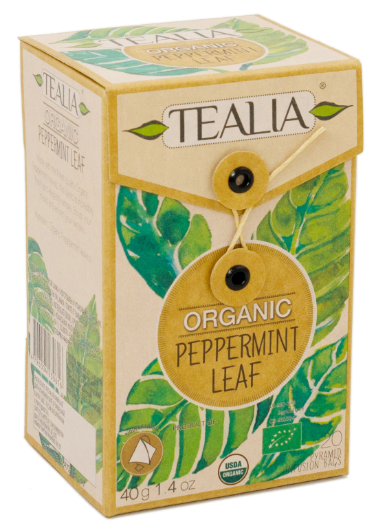 Tealia Organic Peppermint Leaf - Pyramid Teabags